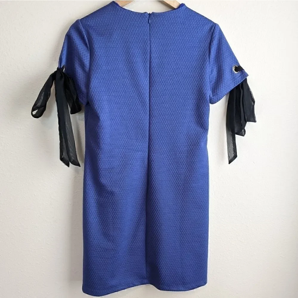 Anthropologie Jacquard Hutch Tie Sleeve Shift Dress - XS